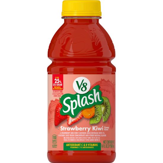 Picture of V8 Splash, Strawberry Kiwi, 16 Oz, Case Of 12 Bottles