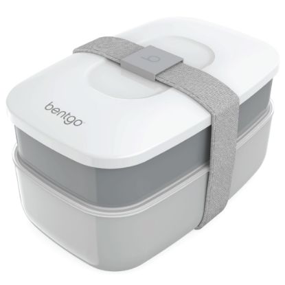 Picture of Bentgo Classic All-In-One Lunch Box Container, 3-13/16inH x 4-3/4inW x 7-1/8inD, Gray