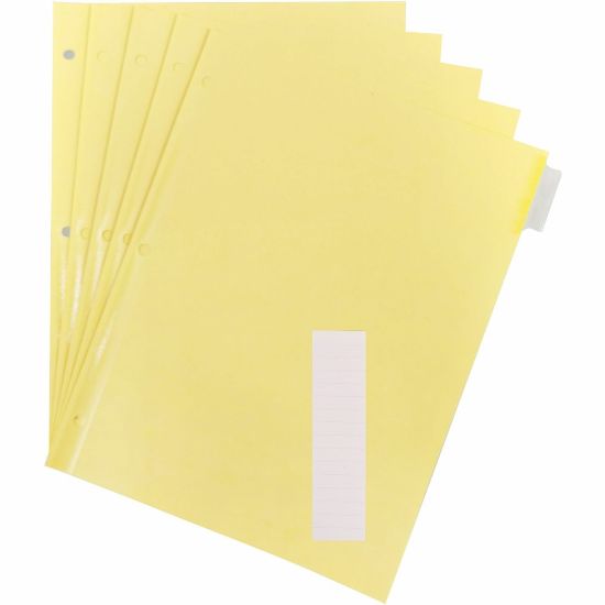 Picture of Business Source Ring Binder Indexes, 8-1/2in x 11in, Buff, Set of 8