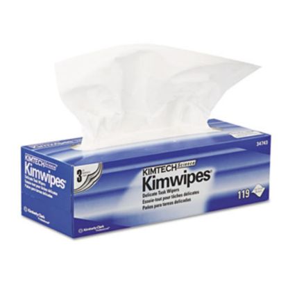 Picture of KIMTECH Delicate Task Wipers - Pop-Up Box - For Laboratory - 119 / Box - 1 / Box - Absorbent - White