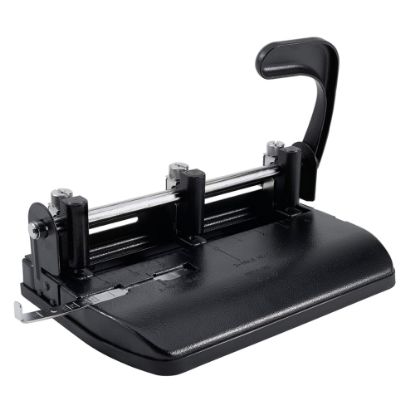 Picture of OIC Heavy-Duty 3-Hole Lever Punch, Black