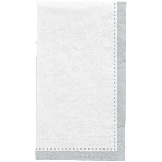 Picture of Amscan Premium Buffet Napkins, 7-3/4in x 4-1/2in, Silver