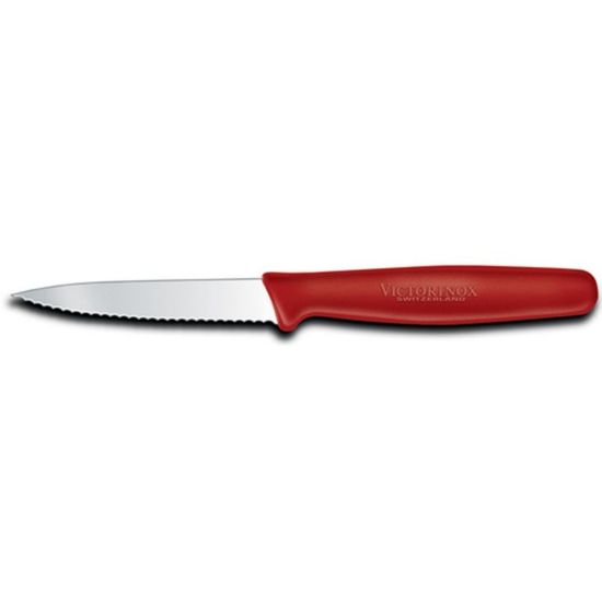 Picture of Victorinox Serrated Paring Knife, 3-1/4in, Red