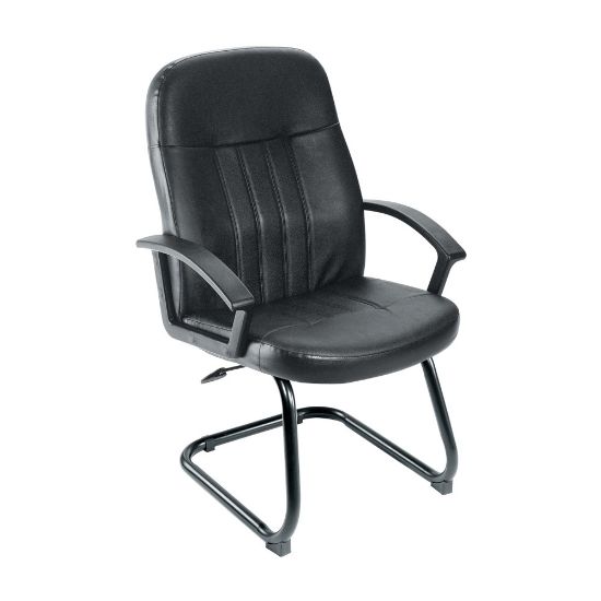 Picture of Boss Office Products Budget Bonded Leather Guest Chair, Black