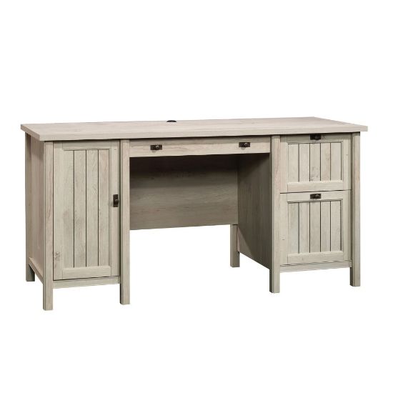 Picture of Sauder Costa 60inW Computer Desk, Chalked Chestnut