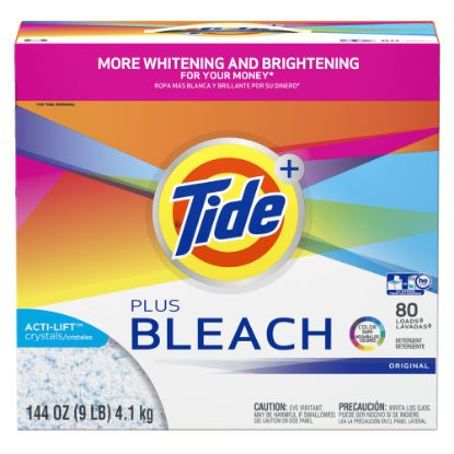 Picture of Tide Powder Laundry Detergent With Bleach, Original Scent, 144 Oz Box, Case Of 2 Boxes