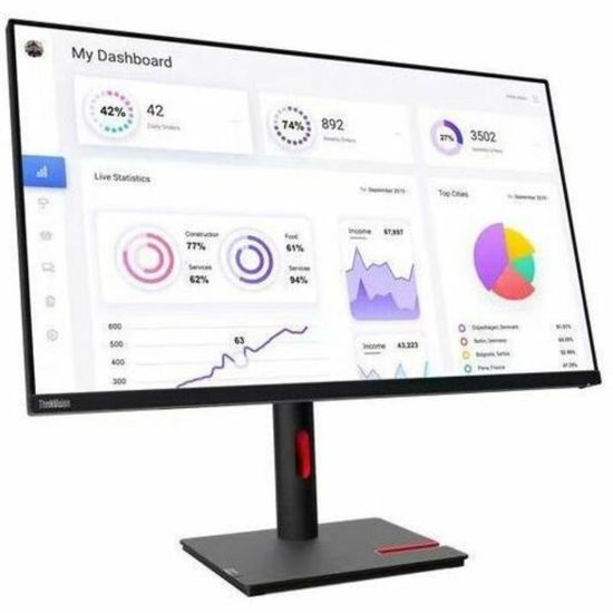 Picture of Lenovo ThinkVision T32p-30 31.5in Webcam 4K UHD LED Monitor