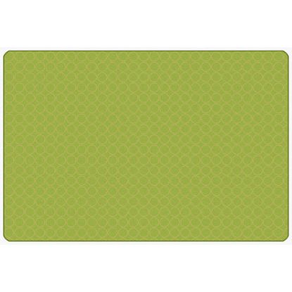 Picture of Carpets for Kids KIDSoft Comforting Circles Tonal Solid Rug, 4" x 6ft, Green/Tan