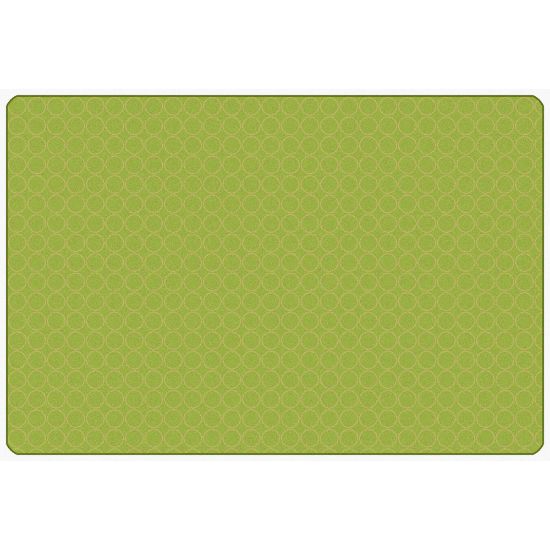 Picture of Carpets for Kids KIDSoft Comforting Circles Tonal Solid Rug, 4" x 6ft, Green/Tan