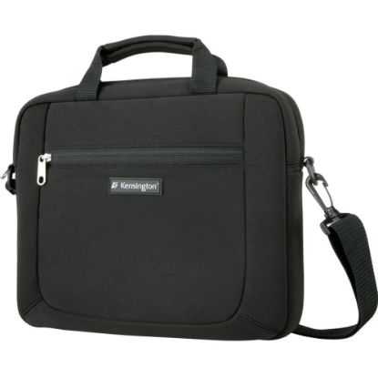 Picture of Kensington Simply Portable SP12 Carrying Case (Sleeve) for 12in Notebook, Chromebook - Black - Neoprene Exterior Material - Handle, Carrying Strap - 1.8in Height x 12.1in Width x 14.3in Depth - 1 Pack