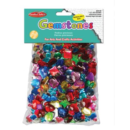 Picture of Charles Leonard Acrylic Gemstones, 1 Lb, Assorted Styles