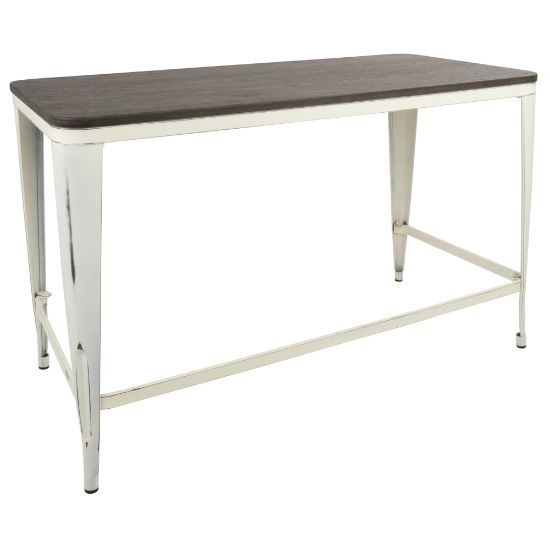 Picture of Lumisource Pia Industrial 48inW Writing Desk, Vintage Cream/Espresso