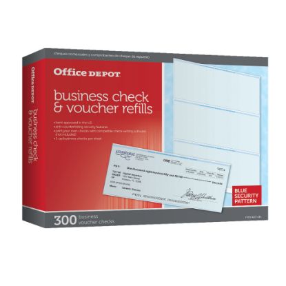 Picture of Office Depot Brand Business Check Refill Pack, 1-Part, Pack Of 300