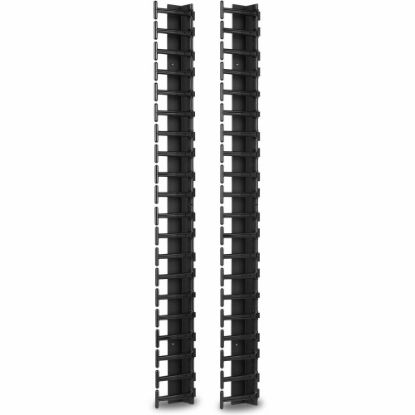 Picture of APC by Schneider Electric Vertical Cable Manager for NetShelter SX 600mm Wide 42U (Qty 2) - Cable Manager - Black - 1 - 42U Rack Height - TAA Compliant