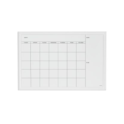 Picture of U Brands Magnetic Dry-Erase Monthly Calendar, 30in X 20in, White Decor Frame (2075U00-01)