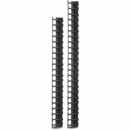 Picture of APC by Schneider Electric Vertical Cable Manager for NetShelter SX 600mm Wide 45U (Qty 2) - Cable Manager - Black - 2 - 45U Rack Height - TAA Compliant