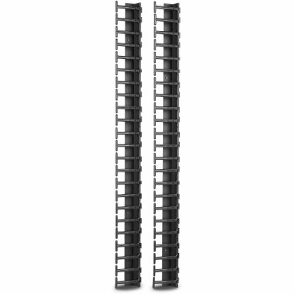 Picture of APC by Schneider Electric Vertical Cable Manager for NetShelter SX 600mm Wide 48U (Qty 2) - Cable Manager - Black - 1 - 6U Rack Height - TAA Compliant