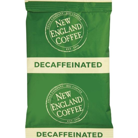 Picture of New England Coffee Single-Serve Coffee Packets, Decaffeinated, Breakfast Blend, Carton Of 24