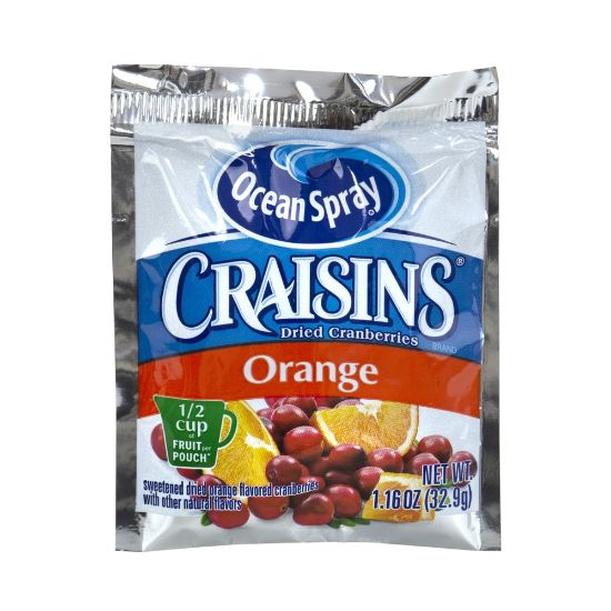 Picture of OCEAN SPRAY Craisins Orange Flavored Dried Cranberries, 1.16 oz, 200 Count