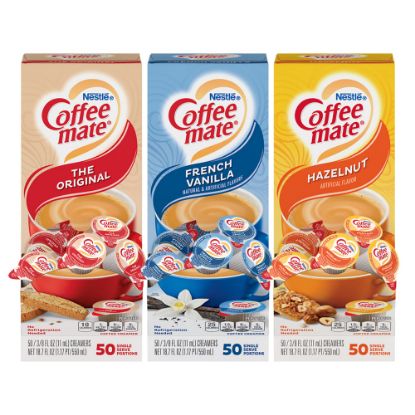 Picture of Coffee-Mate Creamer Singles Variety Pack, 0.38 Oz, 50 Creamers Per Carton, Case of 3 Cartons