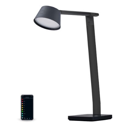 Picture of Black+Decker Verve Designer Series Smart LED Desk Lamp With Wireless Charging, 17-3/8inH, Black