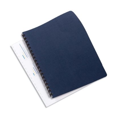 Picture of GBC Linenweave Binding Covers, 8 3/4in x 11 1/4in, Navy Blue, Box Of 50