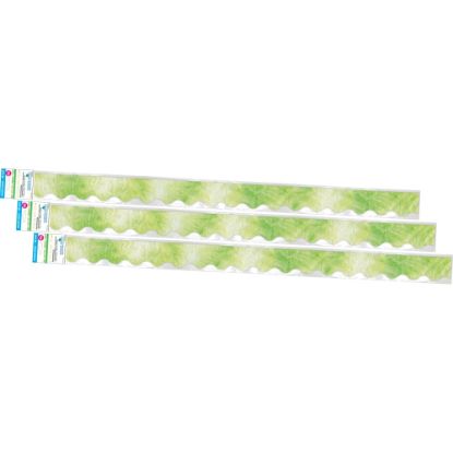 Picture of Barker Creek Double-Sided Scalloped-Edge Border Strips, 2-1/4in x 36in, Lime Tie-Dye, Pack Of 39 Strips