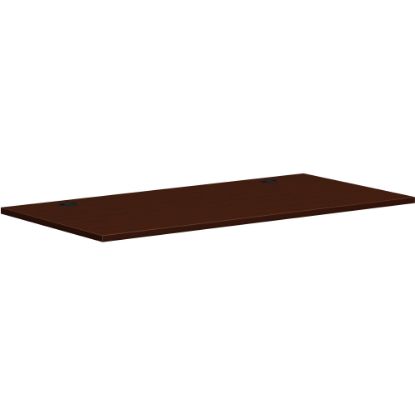 Picture of HON Mod 60inW Rectangle Worksurface Desk Top, Mahogany