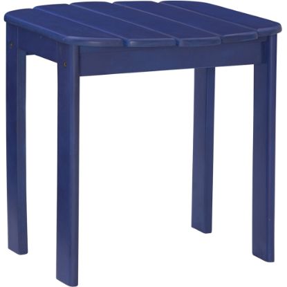 Picture of Linon Troy Indoor/Outdoor End Table, 18-1/8inH x 18-1/2inW x 18-1/8inD, Blue