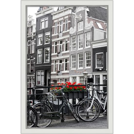 Picture of Amanti Art Narrow Picture Frame, 39in x 27in, Matted For 24in x 36in, Eva White Silver