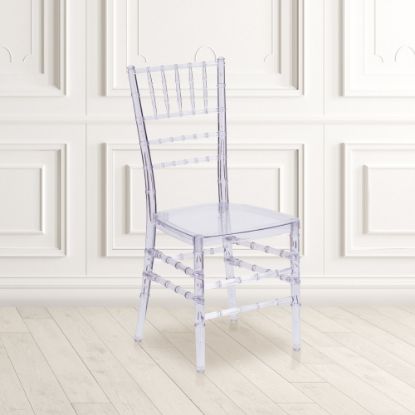 Picture of Flash Furniture Elegance Stacking Chiavari Chair, Plastic, Ice Crystal