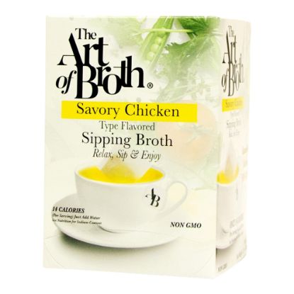 Picture of The Art of Broth Chicken Flavored Sipping Broth, Box Of 20 Bags