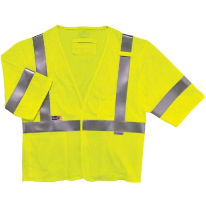 Picture of Ergodyne GloWear Flame-Resistant Hi-Vis Safety Vest, Type-R Class 3, XX-Large/3X Lime