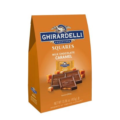 Picture of Ghirardelli Chocolate Squares, Milk Chocolate And Caramel, 15.9 Oz Bag