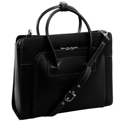 Picture of McKlein Lake Forest Italian Leather Briefcase, Black