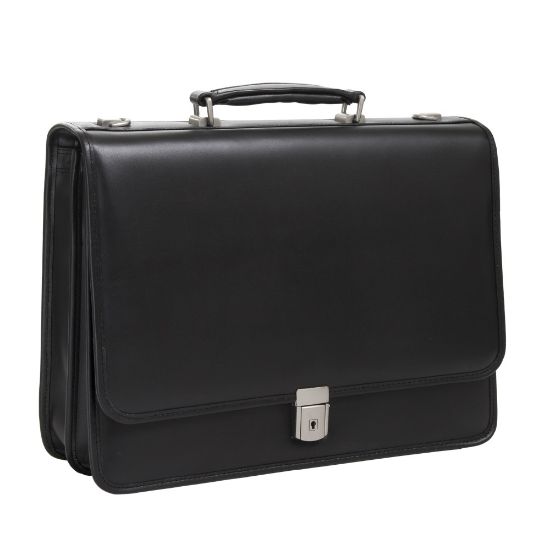 Picture of McKlein Lexington Leather Expandable Briefcase, Black