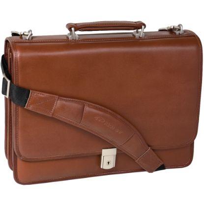 Picture of McKlein Lexington Leather Expandable Briefcase, Brown