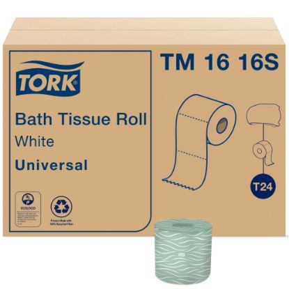 Picture of Tork T24 2-Ply Toilet Paper, Universal, 500 Sheets Per Roll, Case Of 96 Rolls