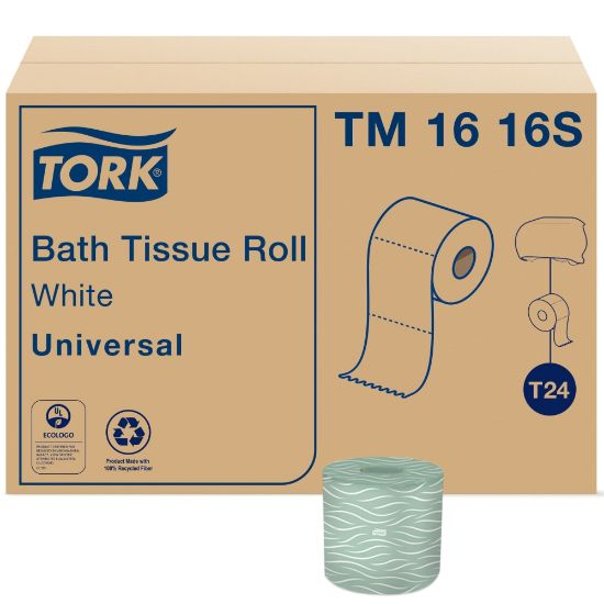 Picture of Tork T24 2-Ply Toilet Paper, Universal, 500 Sheets Per Roll, Case Of 96 Rolls