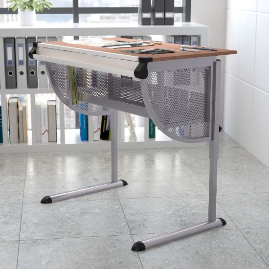 Picture of Flash Furniture Adjustable Drawing And Drafting Table, Pewter