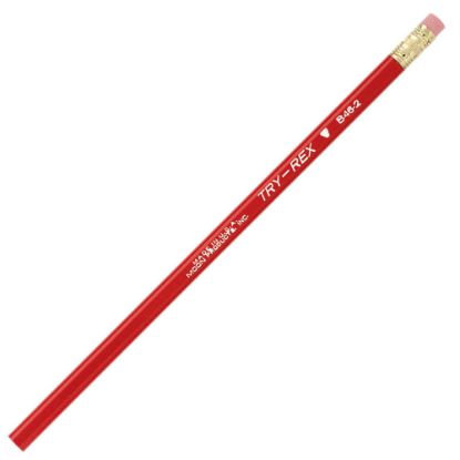 Picture of Moon Products Try-Rex Pencils With Erasers, Medium, No. 2, Red, 12 Pencils Per Pack, Set Of 12 Packs