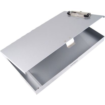 Picture of Saunders Tuff Writer Recycled Aluminum Clipboard - 1in Clip Capacity - Side Opening - 12in - Aluminum - Silver - 1 Each