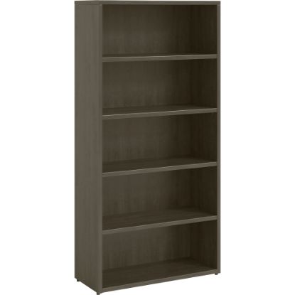 Picture of Lorell Prominence 2.0 60inH 5-Shelf Bookcase, Gray Elm