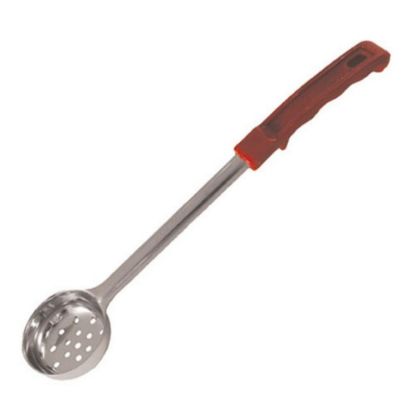 Picture of Winco Perforated Portion Spoon, 2 Oz, Red