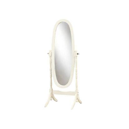 Picture of Monarch Specialties Sara Oval Mirror, 59inH x 23inW x 20inD, White