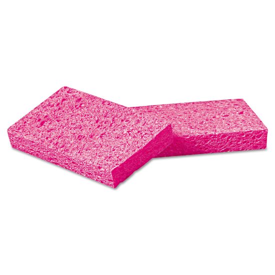 Picture of Boardwalk Small Cellulose Sponges, 6 1/2in x 3 5/8in, Pink, Pack Of 48