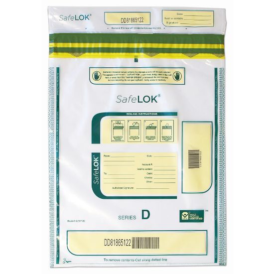 Picture of Control Group Tamper-Evident Deposit Bags, 12in x 16in, Clear, Pack Of 100