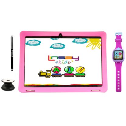 Picture of Linsay F10IPS Tablet, 10.1in Screen, 2GB Memory, 64GB Storage, Android 13, Kids Pink