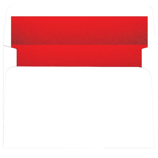 Picture of Great Papers! Holiday Envelopes, A9, Gummed Seal, Red Foil-Lined White, Pack Of 25