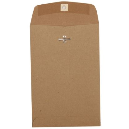 Picture of JAM Paper Open-End 6in x 9in Manila Envelopes, Gum Closure, Brown Kraft, Pack Of 25